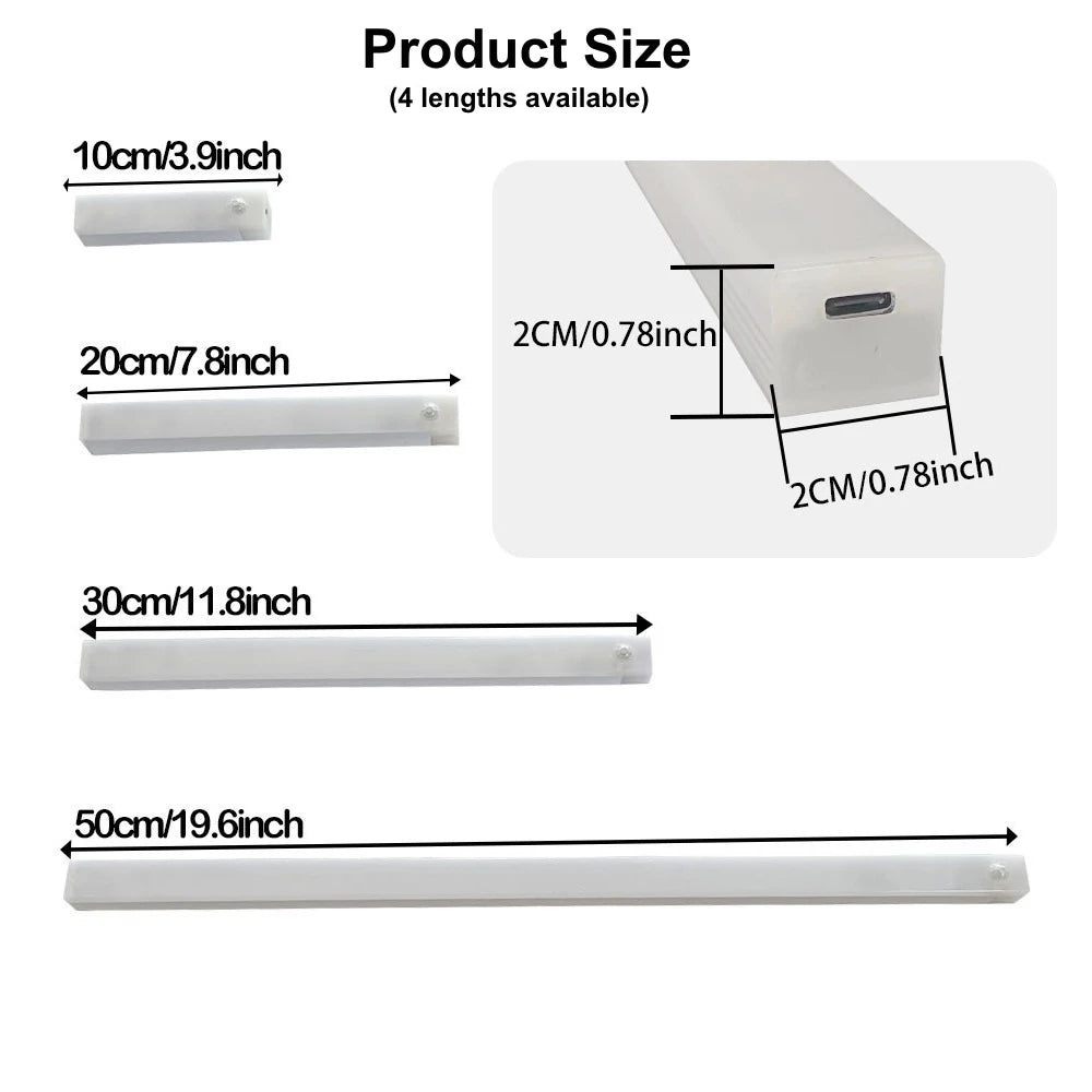 USB Type C Rechargeable Motion Sensor LED Bar.