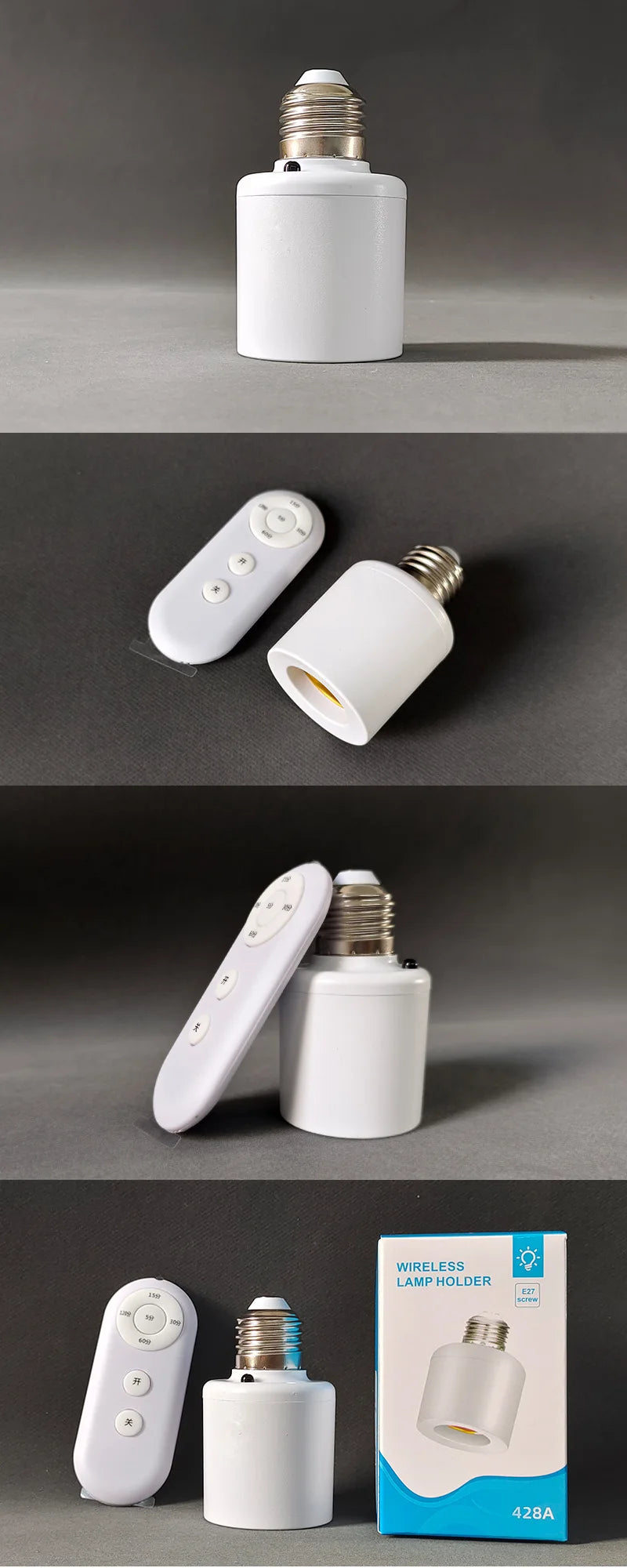 Wireless Remote Control Smart Timer Switch Lamp Holder.